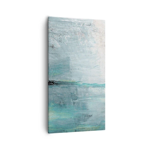 Lærredstryk - Billede på lærred - Horisontalt med blå farve - 55x100 cm