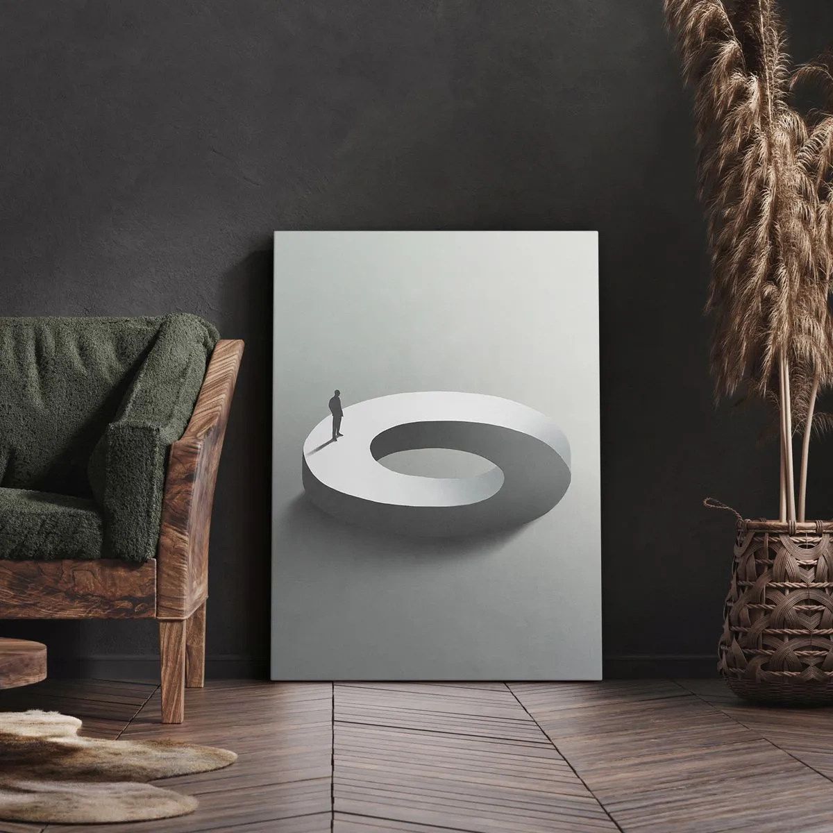 Lærredstryk - Billede på lærred - Og vær klog - 55x100 cm