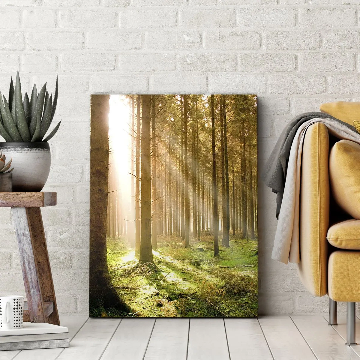 Lærredstryk - Billede på lærred - Nisserne er ved at dukke op - 50x70 cm