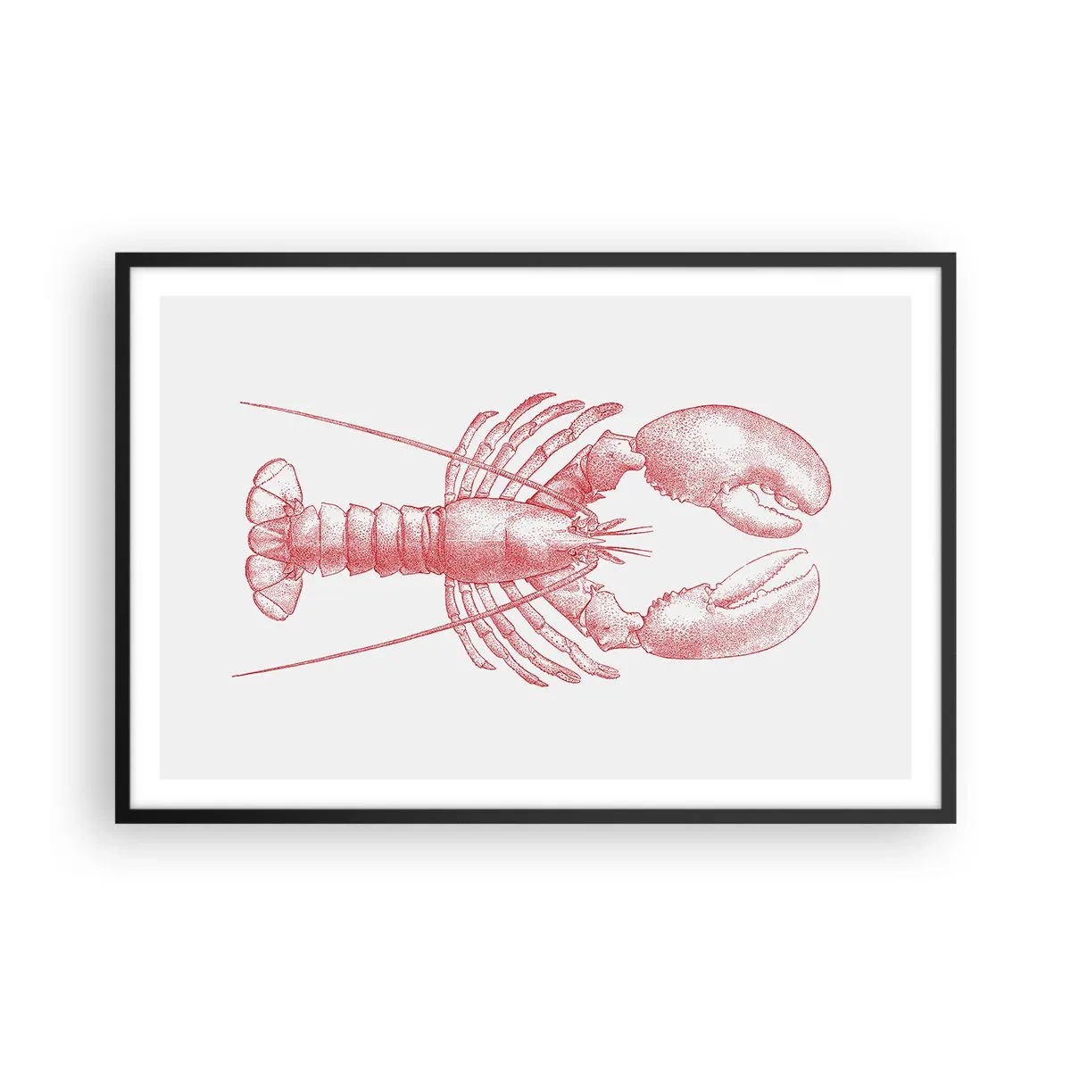 Plakat i sort ramme - Hummer, der er Homer værdig - 91x61 cm