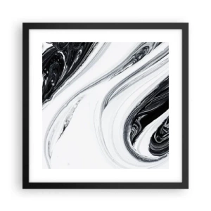 Plakat i sort ramme - Kombination af modsætninger - 40x40 cm