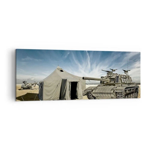 Lærredstryk - Billede på lærred - En militær drøm - 140x50 cm