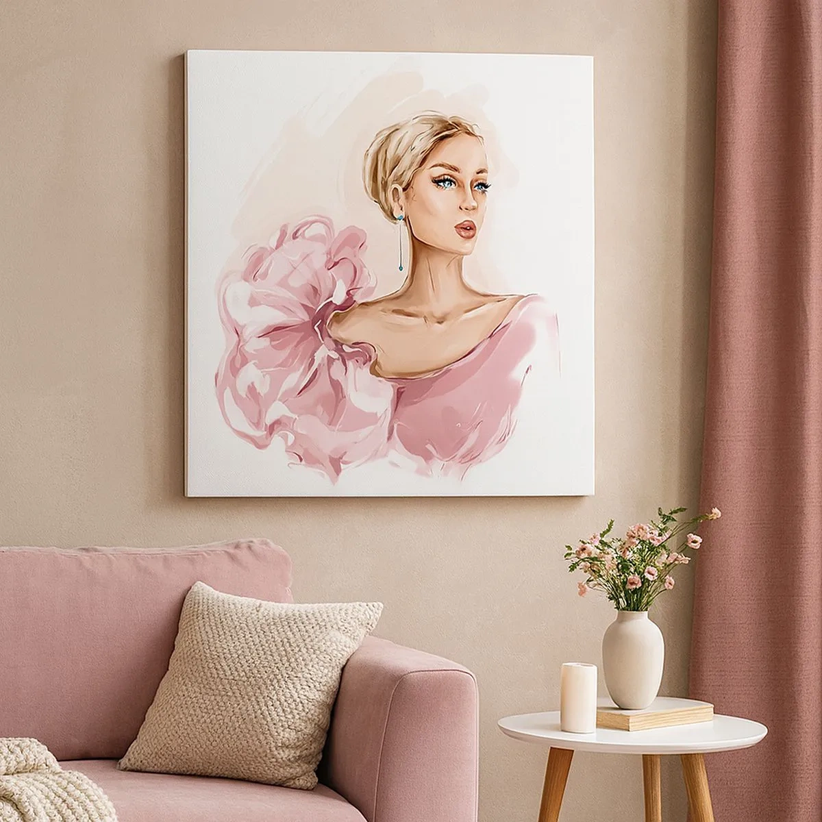 Lærredstryk - Billede på lærred - Som malet... - 30x30 cm