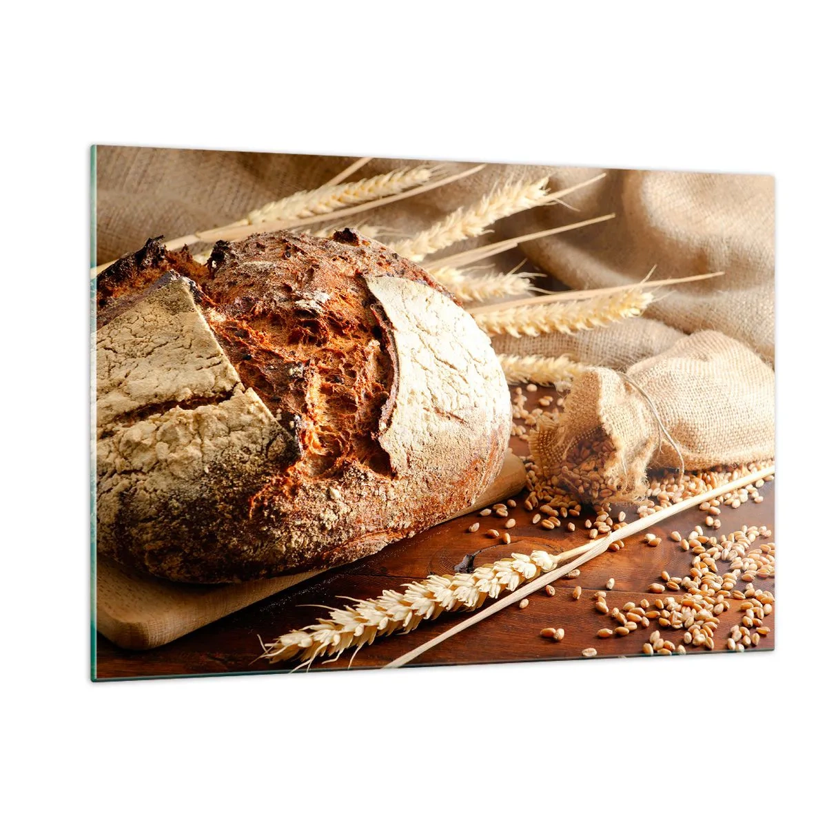 Billede på glas - Appetitlig, velduftende, sprød - 120x80 cm