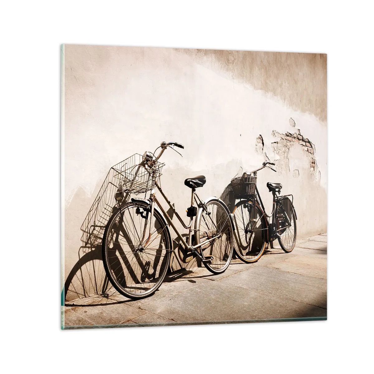 Billede på glas - Uforglemmelig charme fra fortiden - 50x50 cm