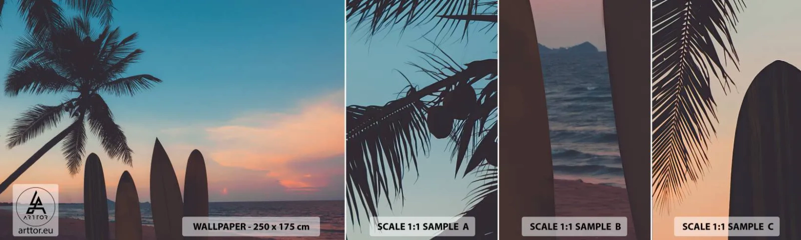 Fototapet Prøve Standard Eco - I morgen bliver også sjovt - Landskab, Surfing, Hav - 100x30 cm