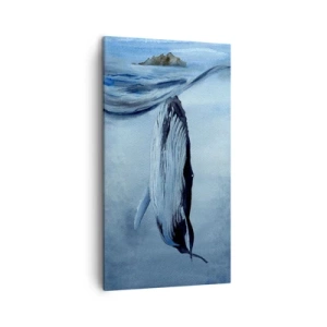 Lærredstryk - Billede på lærred - To verdener i nord - 45x80 cm
