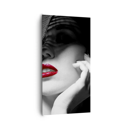 Lærredstryk - Billede på lærred - Studie i skarlagenrødt - 65x120 cm