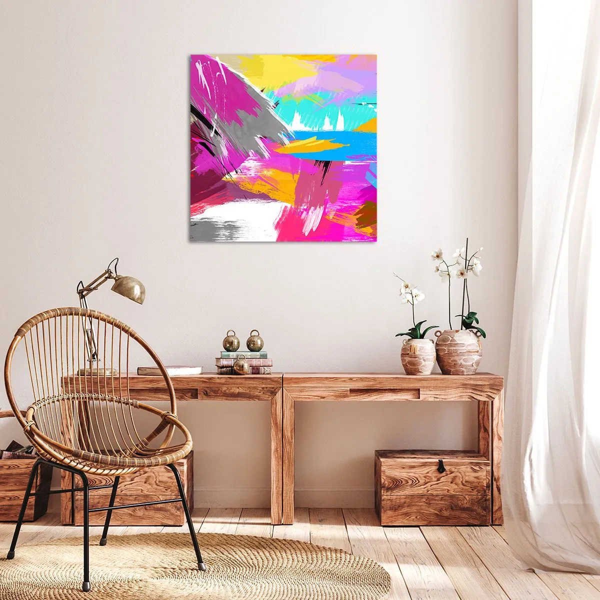 Lærredstryk - Billede på lærred - Strejf, strejf, strejf endnu engang - 40x40 cm