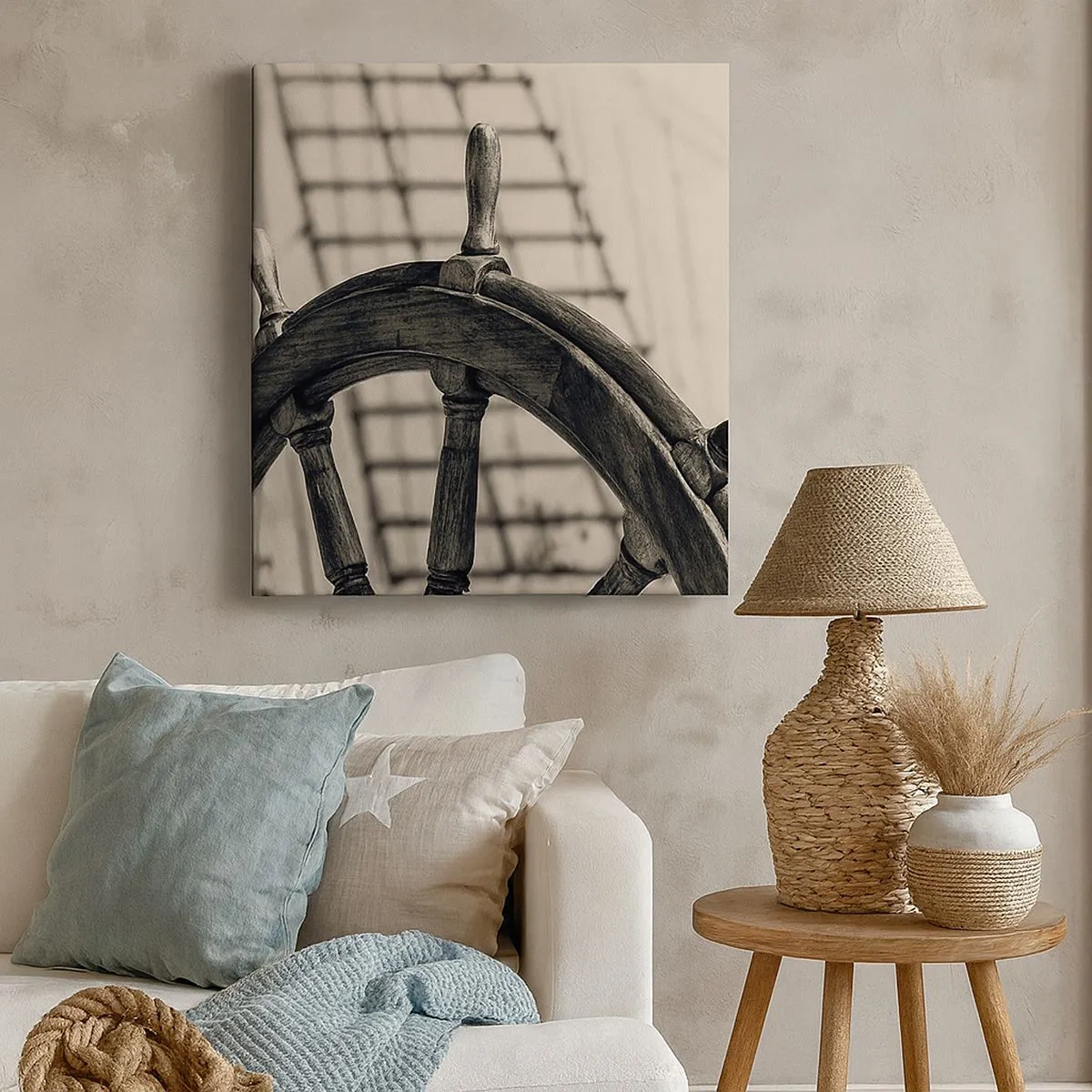 Lærredstryk - Billede på lærred - Historier om havet - 30x30 cm