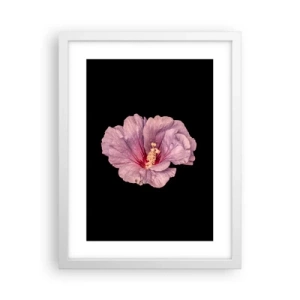 Plakat i hvid ramme - Lige i hjertet - 30x40 cm