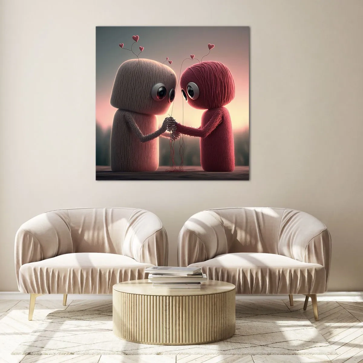 Billede på glas - Alle har lov til at elske - 30x30 cm