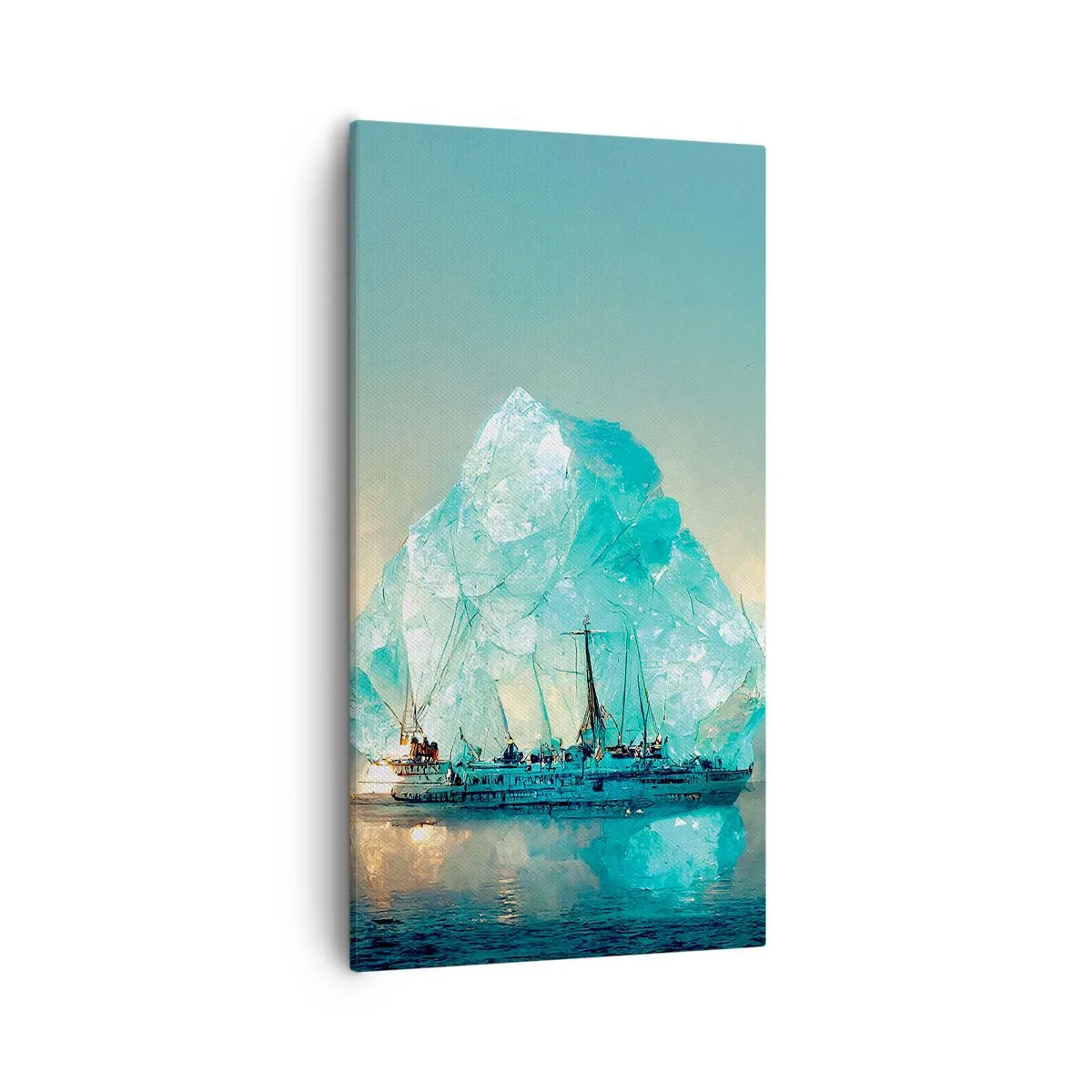 Lærredstryk - Billede på lærred - Arktisk diamant - 55x100 cm