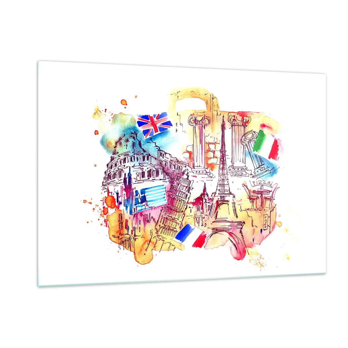 Billede på glas - Europaturné - 120x80 cm