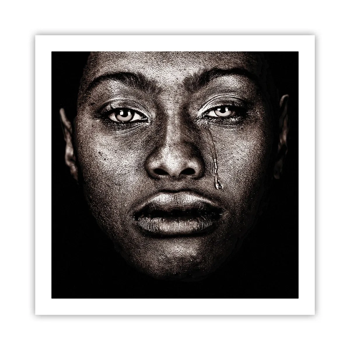 Plakat - Én tåre - 60x60 cm