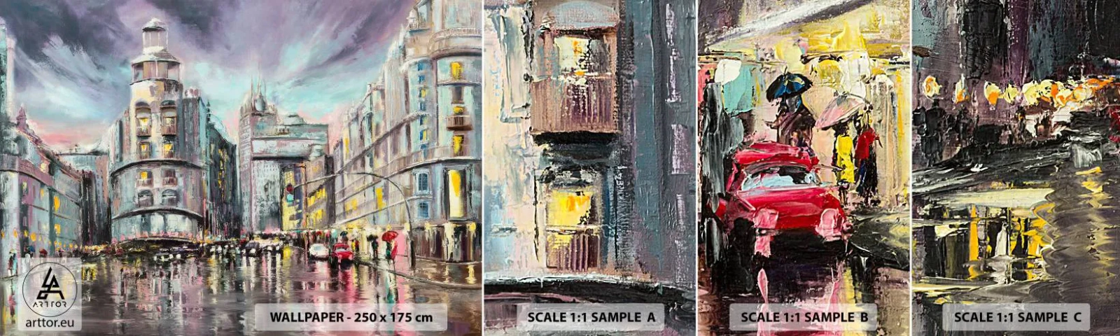 Fototapet Prøve Standard Eco - Det vil blive en vellykket aften - By, Madrid, Arkitektur - 100x30 cm