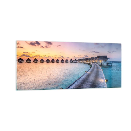 Billede på glas - Ferie - tilbage til kilden - 100x40 cm