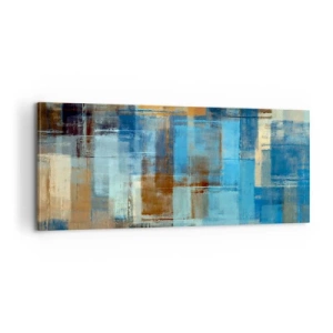 Lærredstryk - Billede på lærred - Gennem det blå slør - 100x40 cm