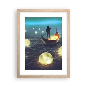 Plakat i ramme af lyst egetræ - Ting, som filosoffer aldrig har drømt om - 30x40 cm