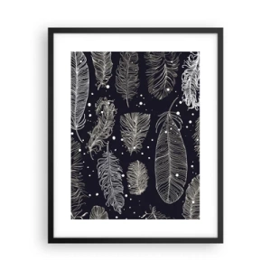 Plakat i sort ramme - Fjerede blonder - 40x50 cm