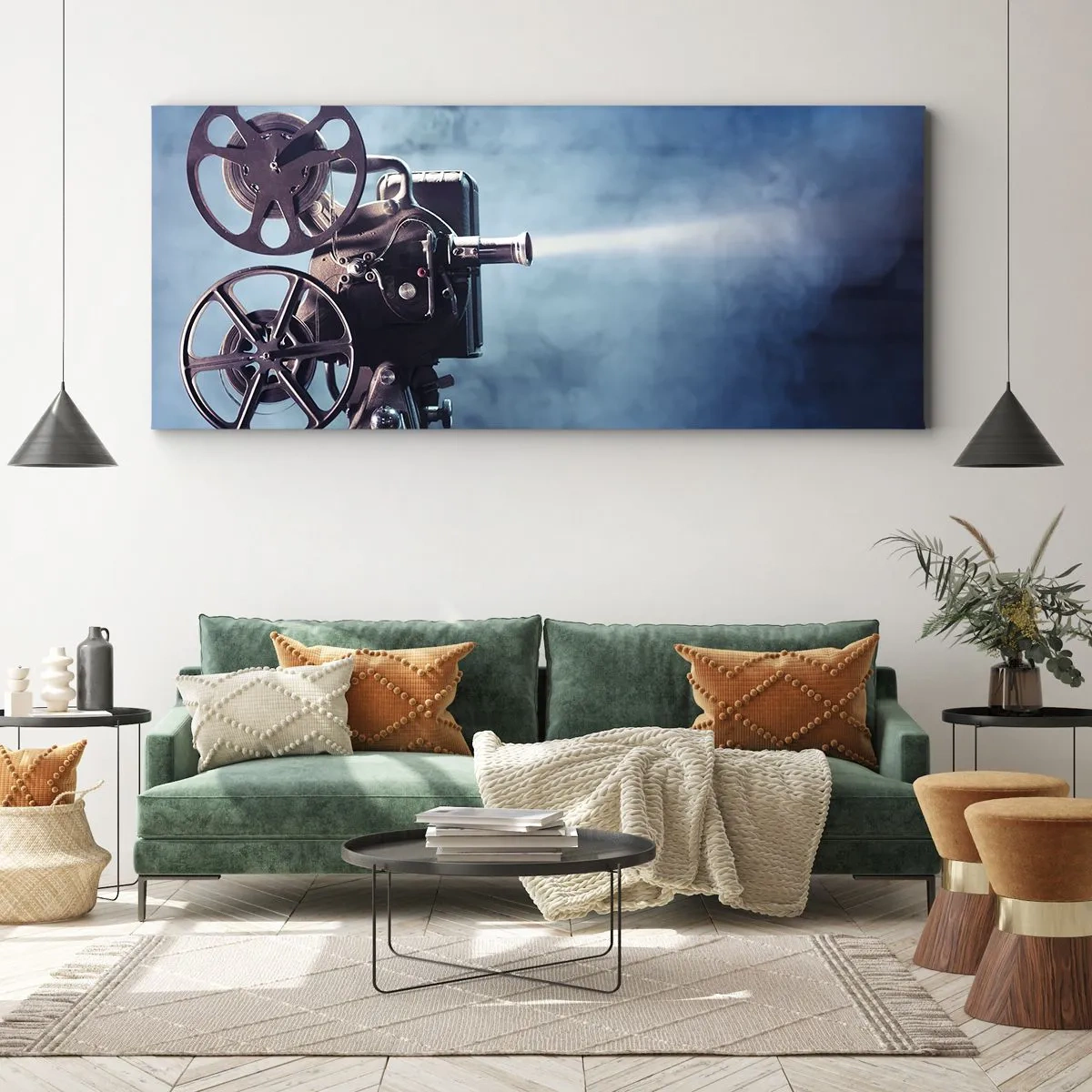 Lærredstryk - Billede på lærred - I en gammel biograf - 100x40 cm