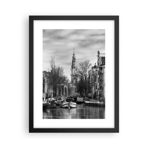 Plakat i sort ramme - Amsterdam stemning - 30x40 cm