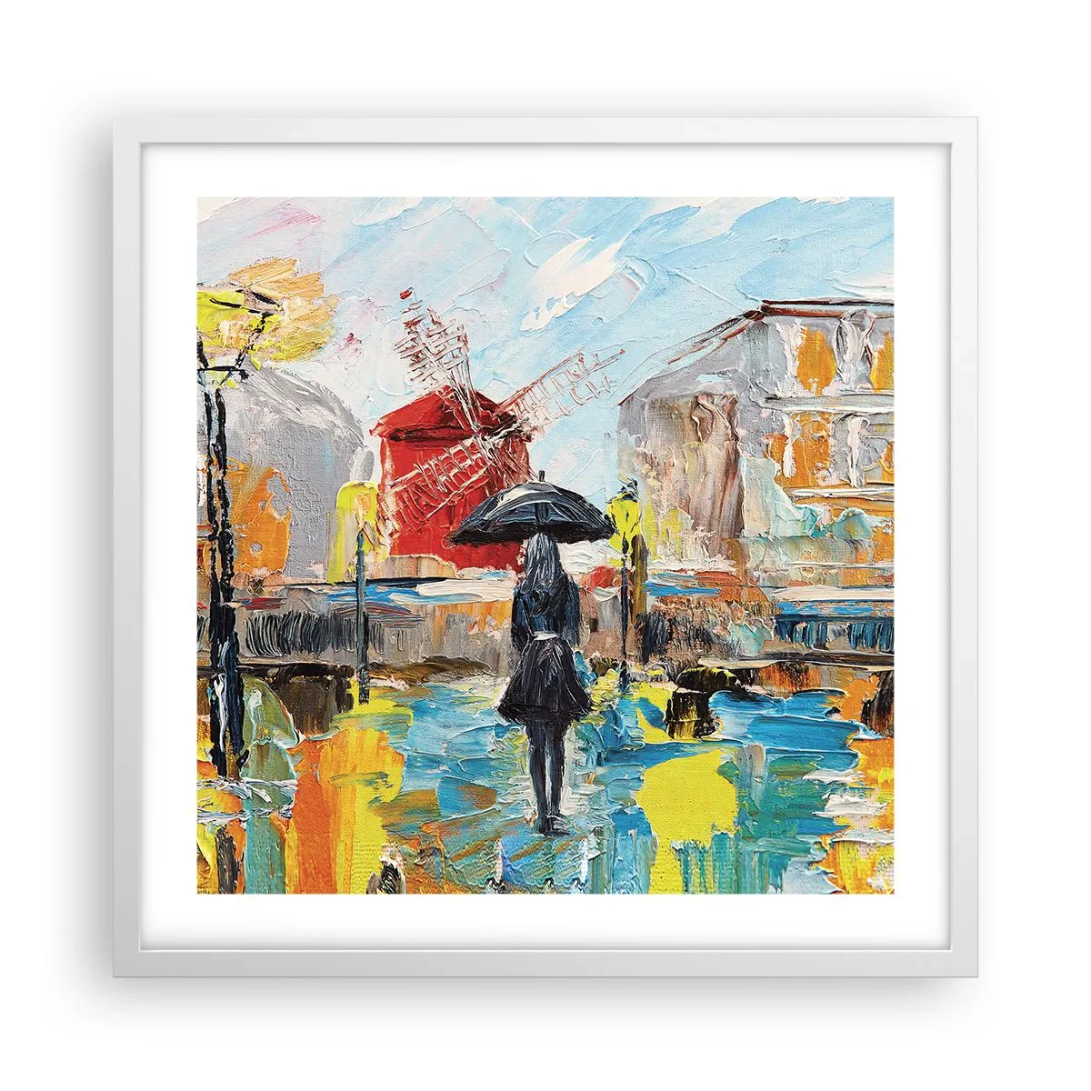 Plakat i hvid ramme - Parisiske legender - 50x50 cm