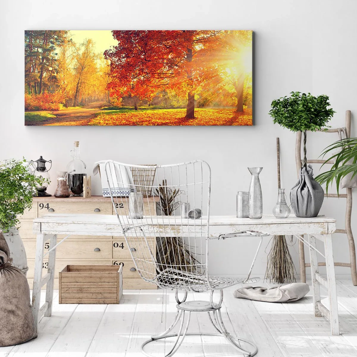 Lærredstryk - Billede på lærred - Rød er smuk - 100x40 cm