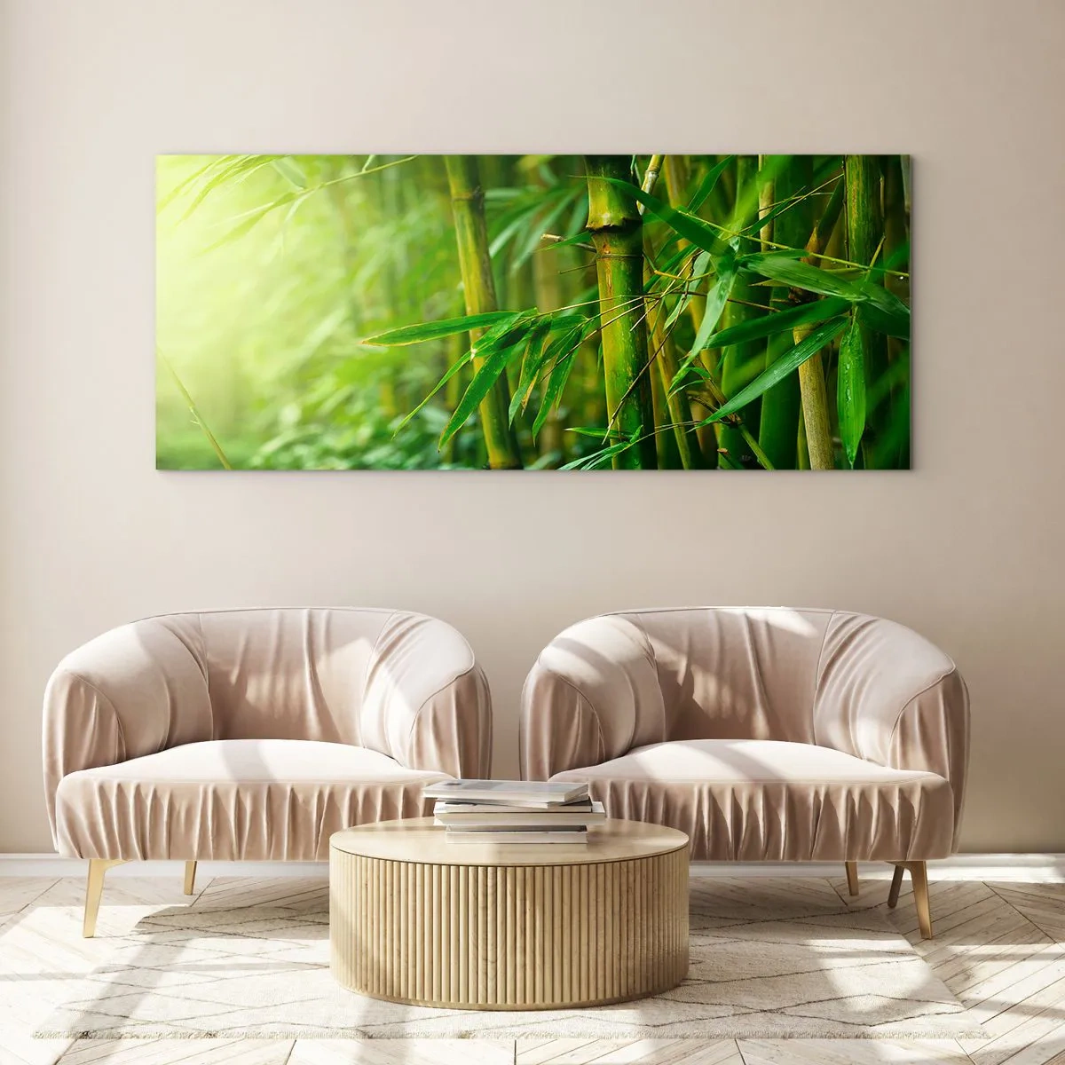 Billede på glas - Lær selve det grønne at kende - 120x50 cm