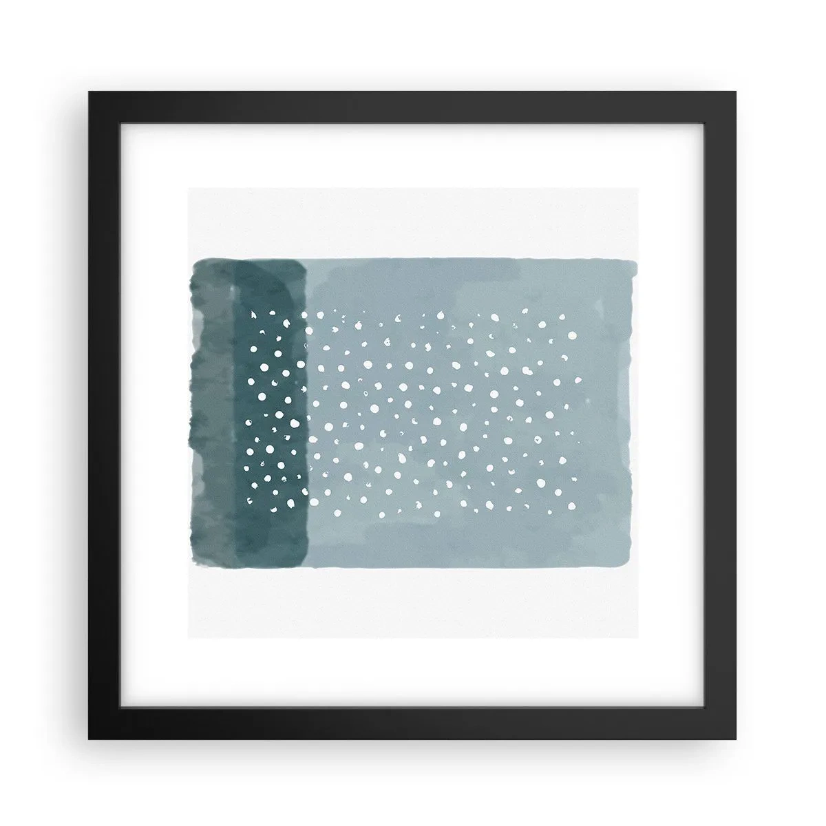 Plakat i sort ramme - Dyrket i blåt - 30x30 cm