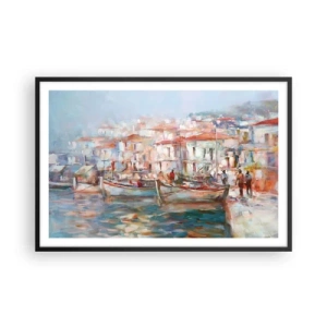 Plakat i sort ramme - Pastelfarvede helligdage - 91x61 cm