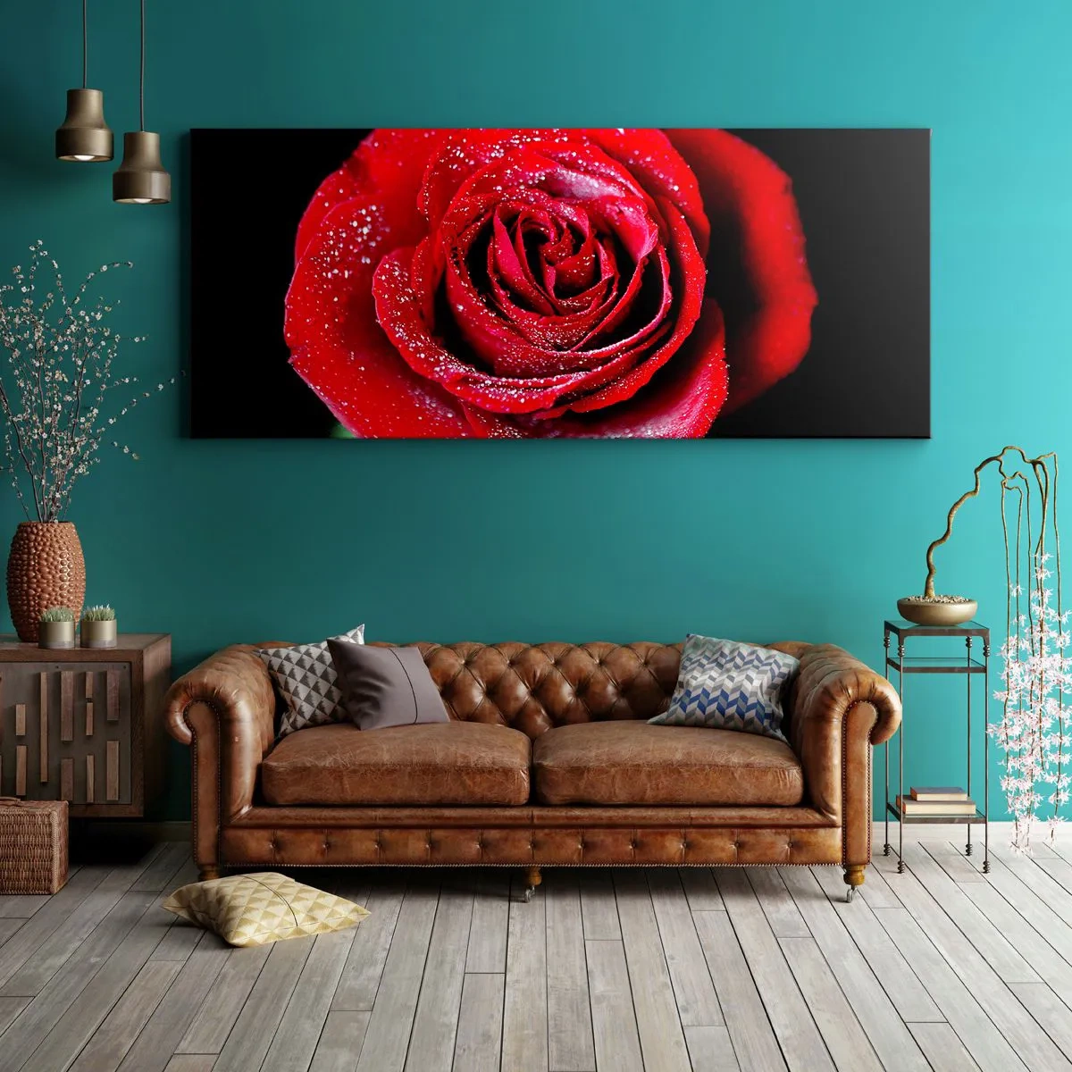 Lærredstryk - Billede på lærred - Det er kærlighed - 100x40 cm