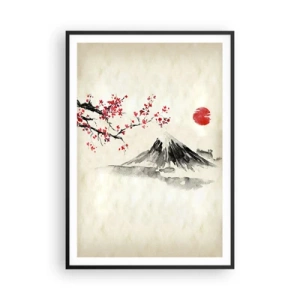 Plakat i sort ramme - Bliv forelsket i Japan - 70x100 cm