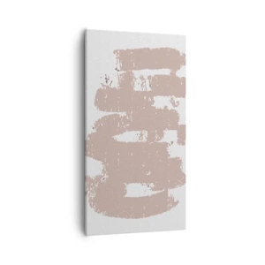 Lærredstryk - Billede på lærred - Abstraktion i sart rosa - 55x100 cm