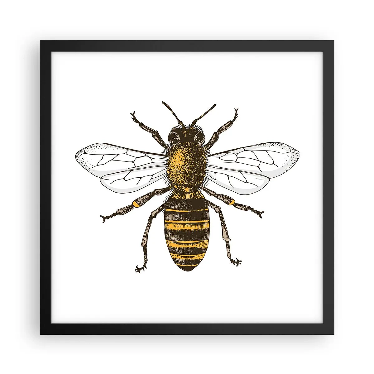 Plakat i sort ramme - Smuk og god - 40x40 cm