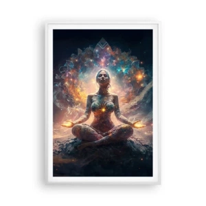 Plakat i hvid ramme - Flow af god energi - 70x100 cm