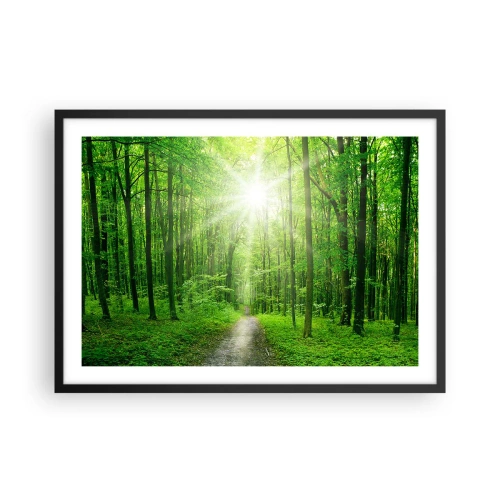 Plakat i sort ramme - Grøn katedral - 70x50 cm