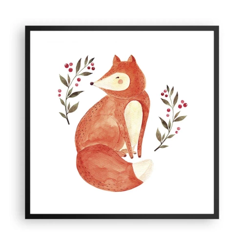 Plakat i sort ramme - Lille rødhåret - 60x60 cm