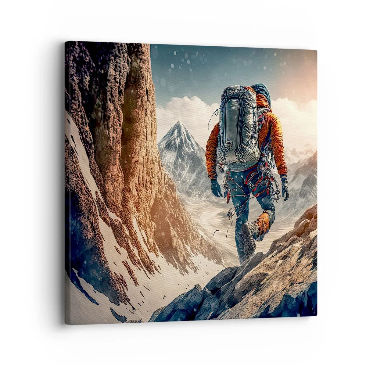 Lærredstryk - Billede på lærred - Ensom kriger - 30x30 cm