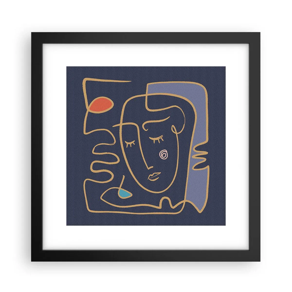 Plakat i sort ramme - I drømmerier - 30x30 cm