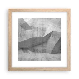 Plakat i ramme af lyst egetræ - En ægte udfordring - 30x30 cm