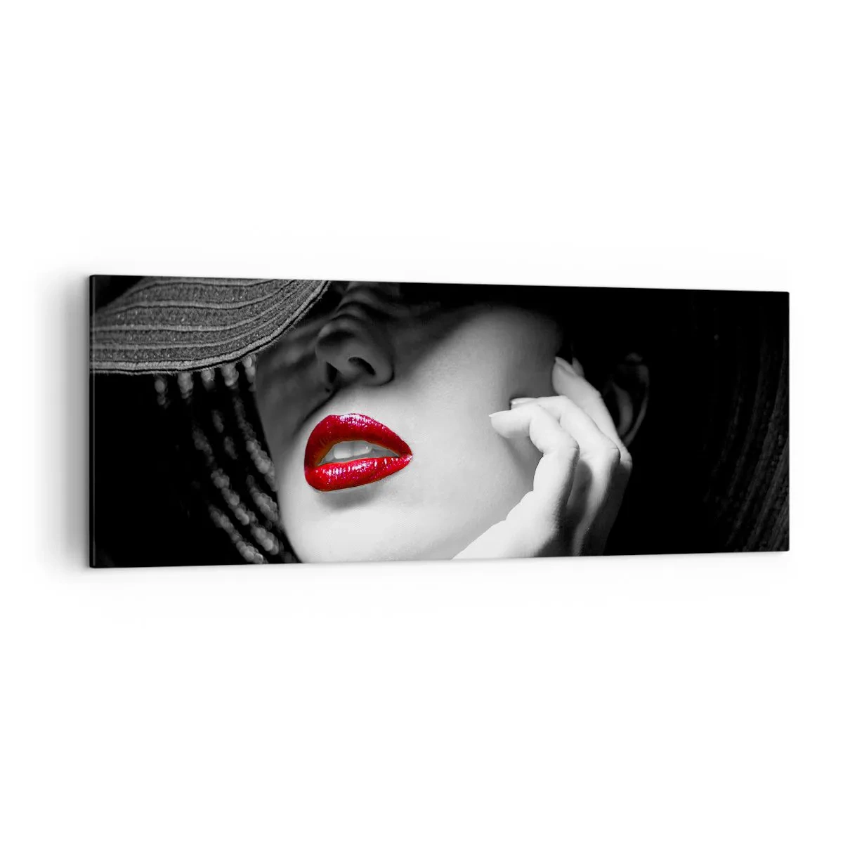 Lærredstryk - Billede på lærred - Studie i skarlagenrødt - 140x50 cm