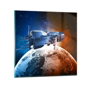 Billede på glas - Forsigtig observatør - 70x70 cm