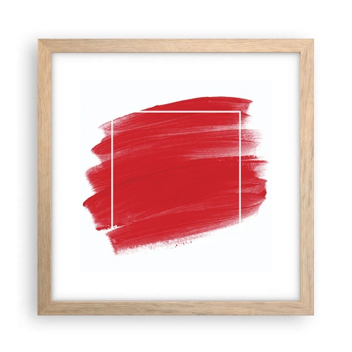 Plakat i ramme af lyst egetræ - Uden for rammen - 30x30 cm