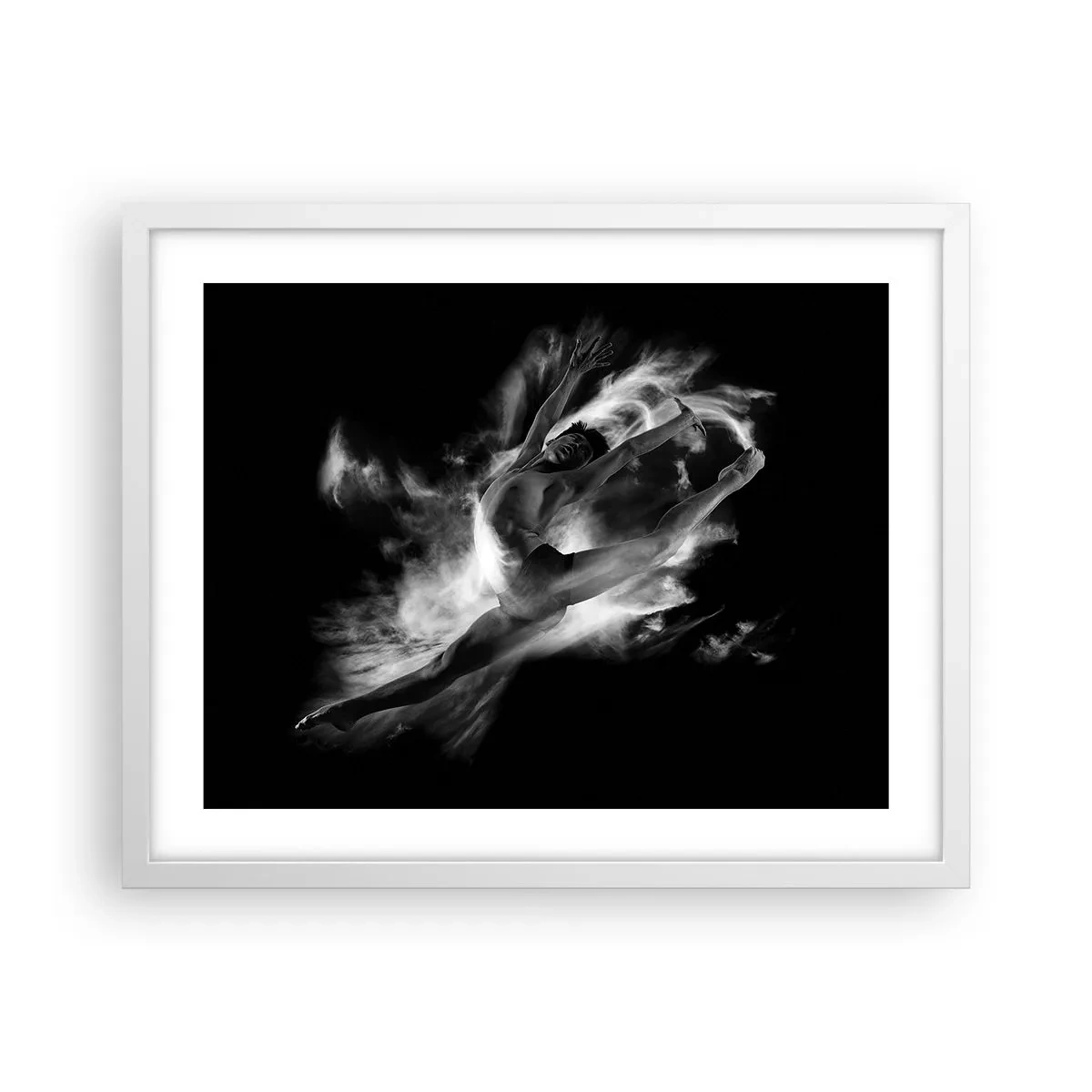 Plakat i hvid ramme - Stoppet under flyvning - 50x40 cm