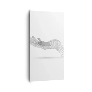 Lærredstryk - Billede på lærred - Fjedrende hånd - 65x120 cm