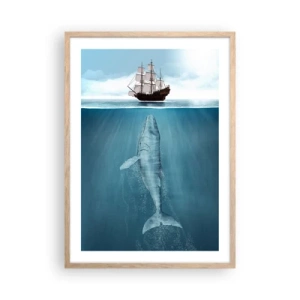 Plakat i ramme af lyst egetræ - Bedre ikke at vide - 50x70 cm