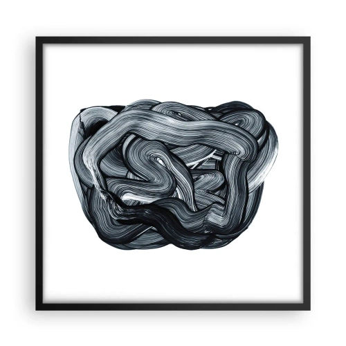 Plakat i sort ramme - Så enkelt er det ikke - 50x50 cm