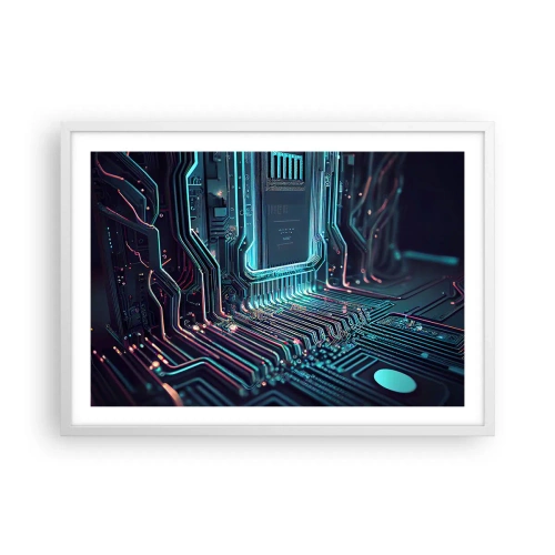 Plakat i hvid ramme - Jeg tror... - 70x50 cm