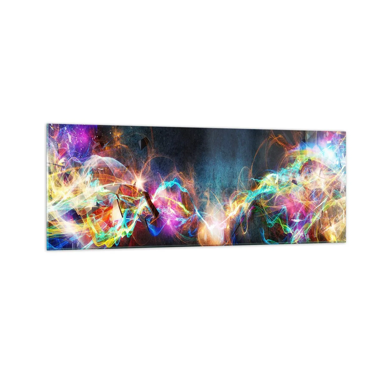 Billede på glas - Glædeligt imod mørket - 140x50 cm